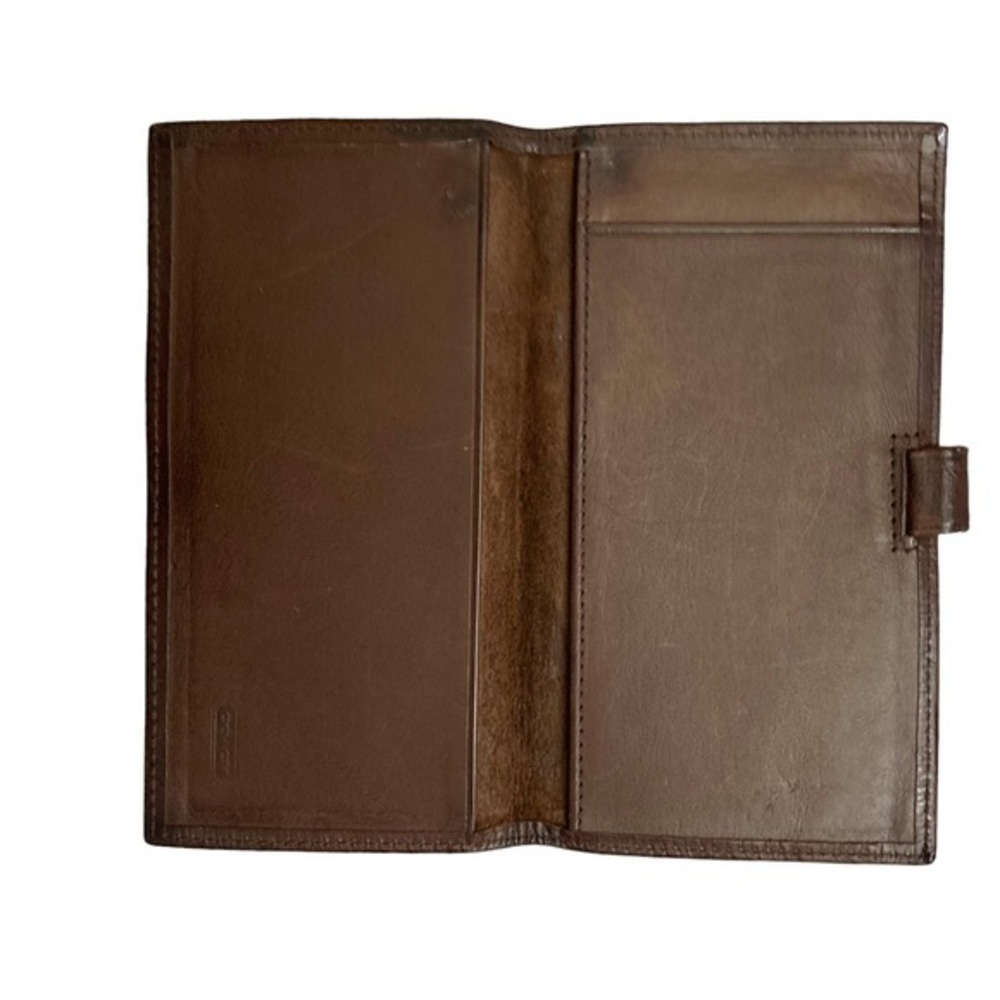 Coach vintage brown leather checkbook slipcover - Picture 9 of 11